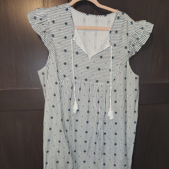 Blue Striped Beach style dress - Picture 1 of 3